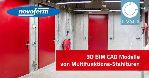 3D BIM Katalog für Multifunktions-Stahltüren öffnet Novoferm Tür und Tor zur Digitalisierung